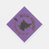 Funny Witch Parking Halloween Party Servet (Hoek)