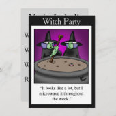 Funny Witch Party Uitnodigingen (Voorkant / Achterkant)