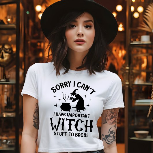 Funny Witch Stuff aan Brew T-shirt