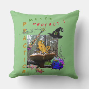 Funny Witch Toad Cartoon Humor Cust. Sierkussens Kussen