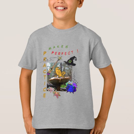 Funny Witch Toad Cartoon Humor Cust. T-Shirt (Voorkant)