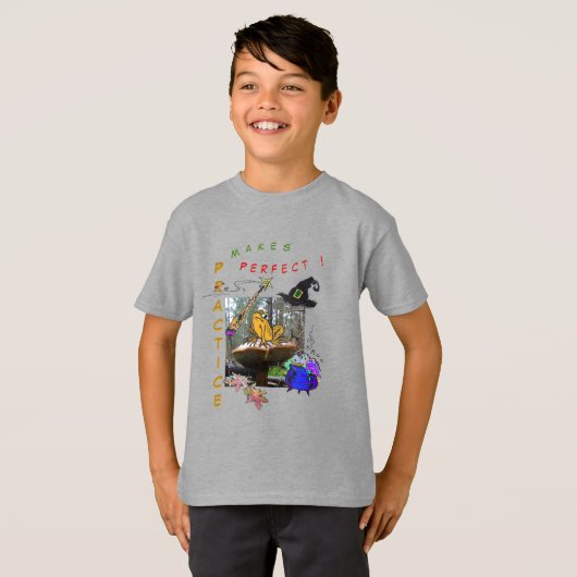 Funny Witch Toad Cartoon Humor Cust. T-Shirt (Voorkant volledig)