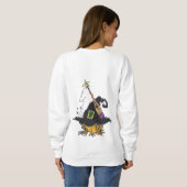 Funny Witch Toad Cartoon Humor Sweatshirt (Achterkant volledig)