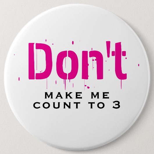 Funny Witty Cool Clever Minimalist Button Pin (Voorkant)