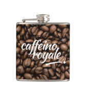 Funny Witty Pun Caffeino Royale Heupfles (Voorkant)