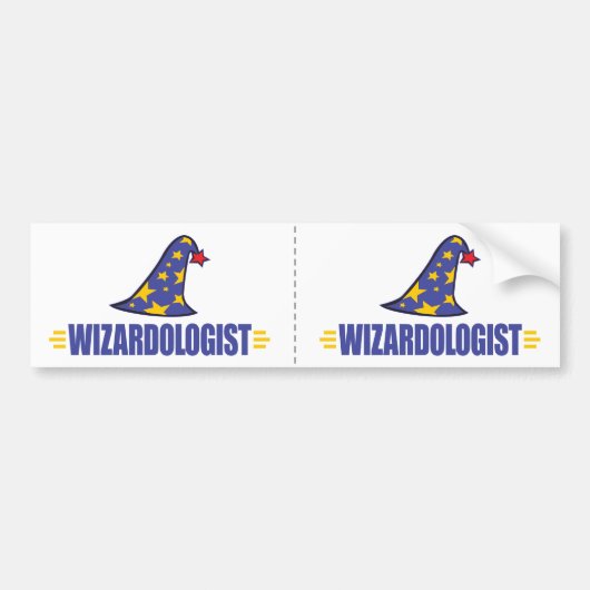 Funny Wizard Bumpersticker (Voorkant)