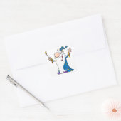 Funny Wizard Vierkante Sticker (Envelop)