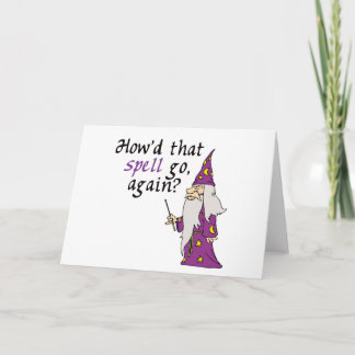 Funny Wizard Wenskaarten Kaart
