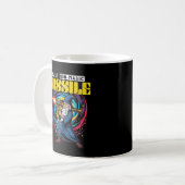 Funny Wizard with Rocket Launcher Mug Koffiemok (Voorkant links)