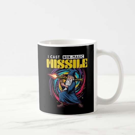 Funny Wizard with Rocket Launcher Mug Koffiemok (Rechts)