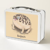 Funny woestijn regen kikker cartoon illustratie (Achterkant)