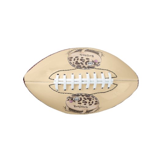 Funny woestijn regen kikker cartoon illustratie american football (Voorkant)