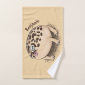 Funny woestijn regen kikker cartoon illustratie bad handdoek (Handdoek)