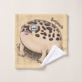 Funny woestijn regen kikker cartoon illustratie bad handdoek (Wasdoekje)