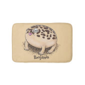 Funny woestijn regen kikker cartoon illustratie badmat (Voorkant)