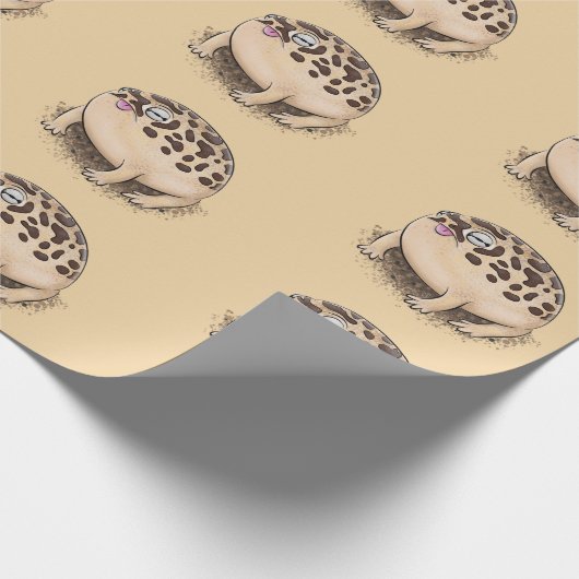 Funny woestijn regen kikker cartoon illustratie cadeaupapier (Hoek)