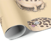 Funny woestijn regen kikker cartoon illustratie cadeaupapier (Rol Hoek)