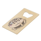 Funny woestijn regen kikker cartoon illustratie creditkaart flessenopener (Voorkant Gekanteld)