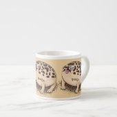 Funny woestijn regen kikker cartoon illustratie espresso kop (Voorkant rechts)