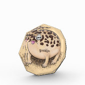 Funny woestijn regen kikker cartoon illustratie fotoblokken (Links)