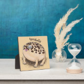 Funny woestijn regen kikker cartoon illustratie fotoplaat (Insitu)