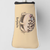 Funny woestijn regen kikker cartoon illustratie golfheadcover (Draai 90)