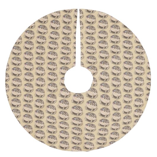 Funny woestijn regen kikker cartoon illustratie kerstboom rok (Voorkant)