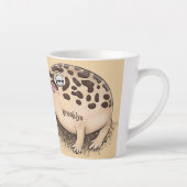 Funny woestijn regen kikker cartoon illustratie latte mok (Rechts)