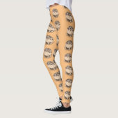 Funny woestijn regen kikker cartoon illustratie leggings (Links)