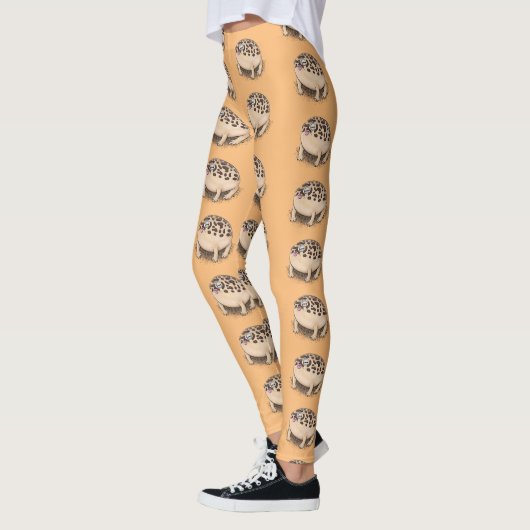 Funny woestijn regen kikker cartoon illustratie leggings (Links)