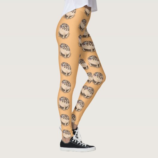 Funny woestijn regen kikker cartoon illustratie leggings (Rechts)