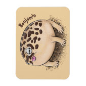 Funny woestijn regen kikker cartoon illustratie magneet (Verticaal)