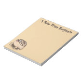 Funny woestijn regen kikker cartoon illustratie notitieblok (Linkerzijde)