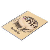 Funny woestijn regen kikker cartoon illustratie notitieboek (Linkerzijde)