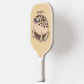 Funny woestijn regen kikker cartoon illustratie pickleball paddle (Links)