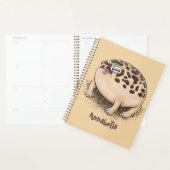 Funny woestijn regen kikker cartoon illustratie planner (Display)