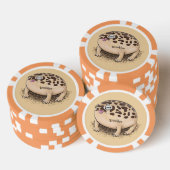Funny woestijn regen kikker cartoon illustratie poker chips (Opstapeling)