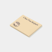 Funny woestijn regen kikker cartoon illustratie post-it® notes (Schuin)