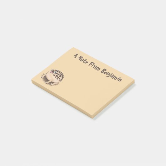 Funny woestijn regen kikker cartoon illustratie post-it® notes (Schuin)