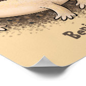 Funny woestijn regen kikker cartoon illustratie poster (Hoek)