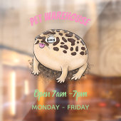 Funny woestijn regen kikker cartoon illustratie raamsticker (Vel 2)