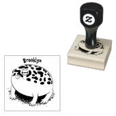 Funny woestijn regen kikker cartoon illustratie rubberstempel (Gestempeld)
