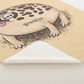 Funny woestijn regen kikker cartoon illustratie sherpa deken (3/4)