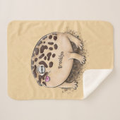 Funny woestijn regen kikker cartoon illustratie sherpa deken (Voorkant (horizontaal))