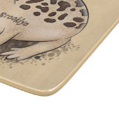 Funny woestijn regen kikker cartoon illustratie snijplank (Hoek)