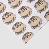 Funny woestijn regen kikker cartoon illustratie tissuepapier (Detail)