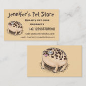 Funny woestijn regen kikker cartoon illustratie visitekaartje (Voorkant / Achterkant)