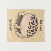 Funny woestijn regen kikker cartoon illustratie wandkleed (Voorkant (horizontaal))