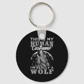 Funny Wolf Design Human Costume I'm A Wolf  Sleutelhanger (Voorkant)