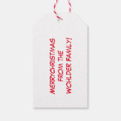 Funny Wolf Happy Howlidays Holiday Cadeaulabel (Achterkant)